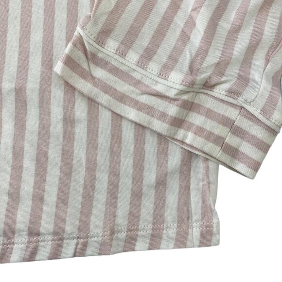 Stars Above Womens Pink & Cream Striped Top and Pants Pajama Set 1X, 2X, 3X - Picture 7 of 12
